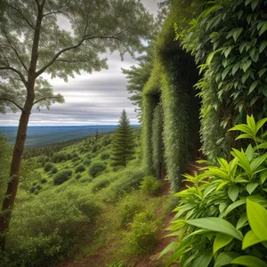 Serene Forest Path in the Natural Landscape