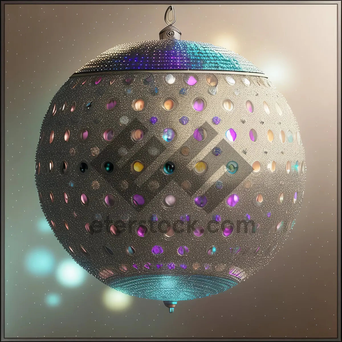 Picture of Shiny Glass Chandelier Ball – Festive Winter Decoration