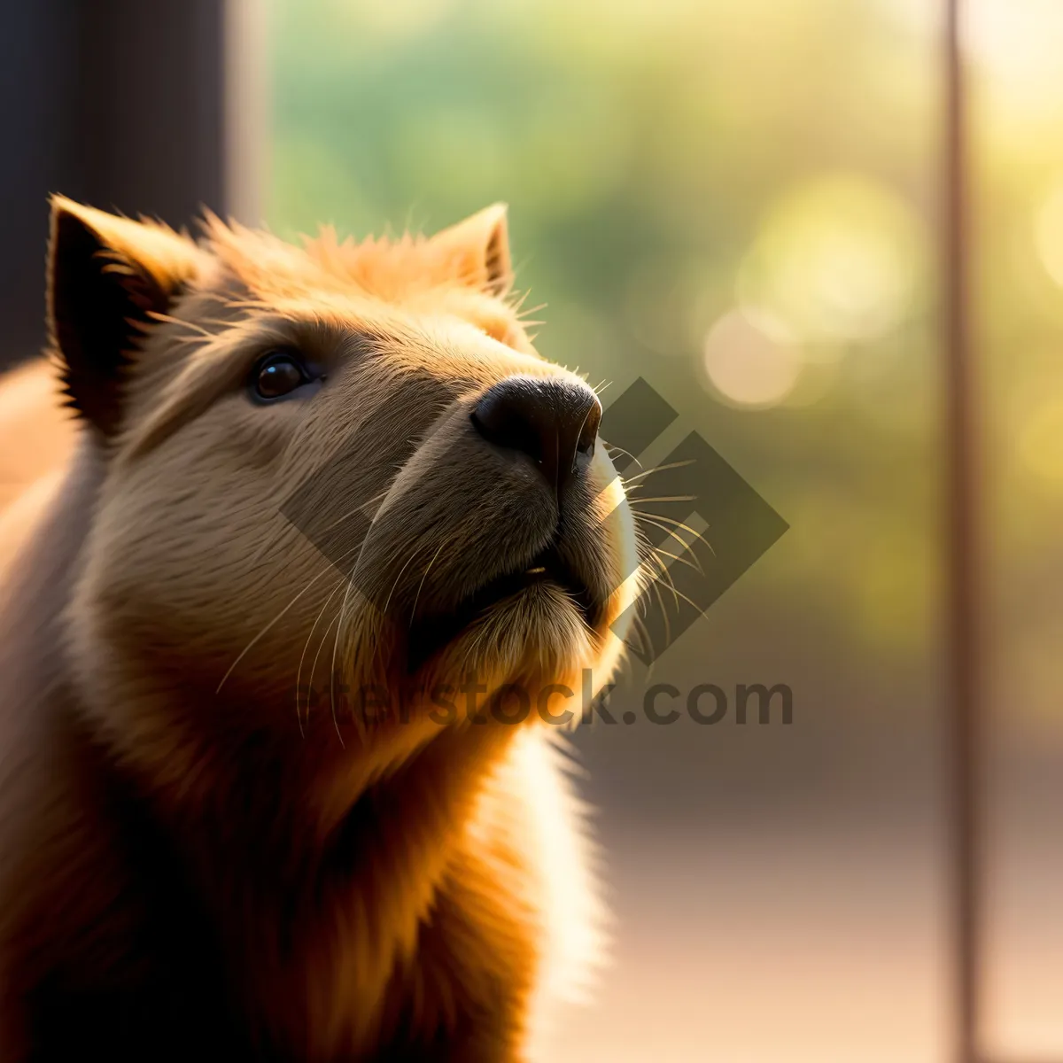 Picture of Majestic Male Lion with Piercing Brown Eyes