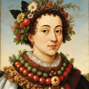 Fashionable Lady with Adorned Jewelry