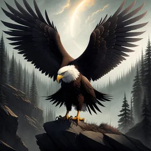 Bald Eagle Soaring Through the Sky