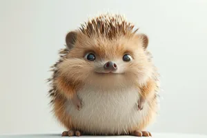 Cute Little Hedgehog with Spiny Quills
