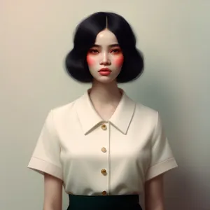 Smiling Successful Businesswoman in Black Suit