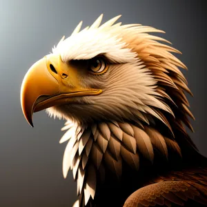 Bald Eagle Close-up with Piercing Yellow Eyes