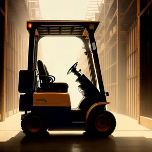 Industrial Forklift - Efficient Warehouse Transport Solution.