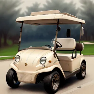 Golf Cart on the Green