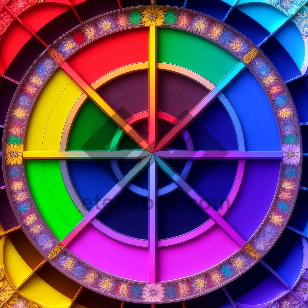 Picture of Roulette Game Wheel with Arrow