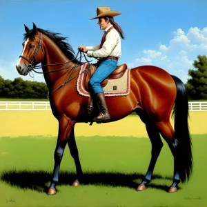 Thoroughbred Stallion Riding in Equestrian Sport