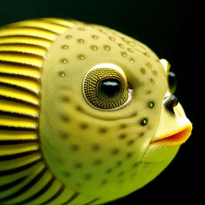 Colorful Tropical Gastropod Fish in Underwater Coral Reef