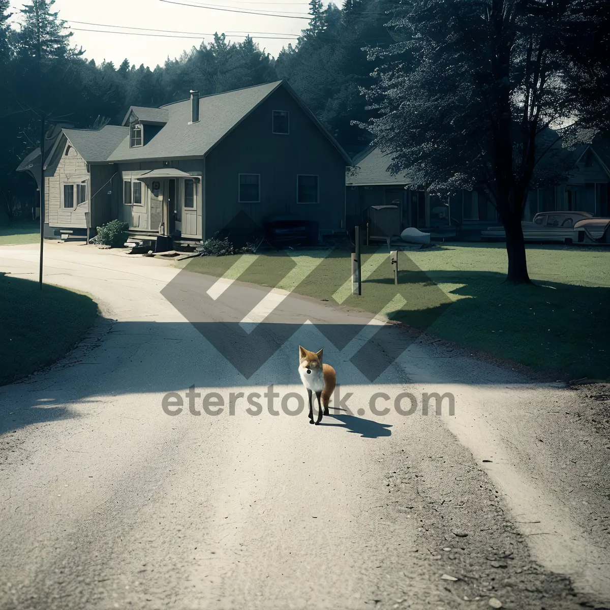 Picture of Tricycle skateboard on road in park landscape