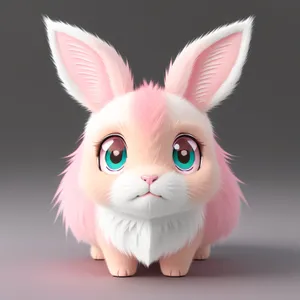 Darling bunny, featuring fluffy ears and eyes full of adorableness, captures hearts with its irresistible cuteness
