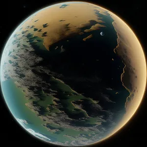 Earth Globe in Space with Stars