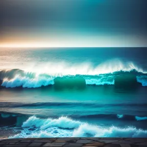 Serene Sunset over Tranquil Seascape
