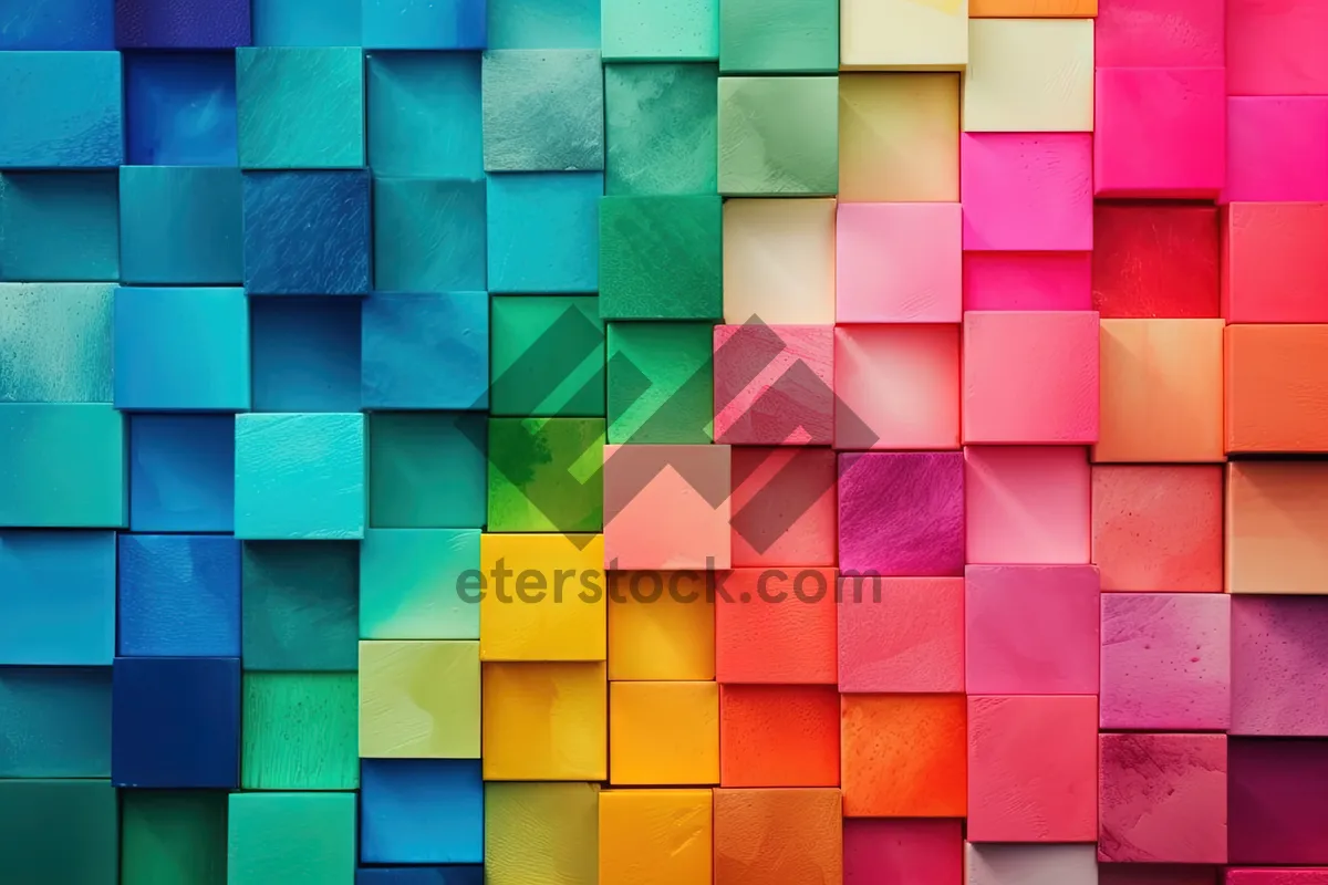 Picture of Colorful geometric retro seamless graphic wallpaper pattern design