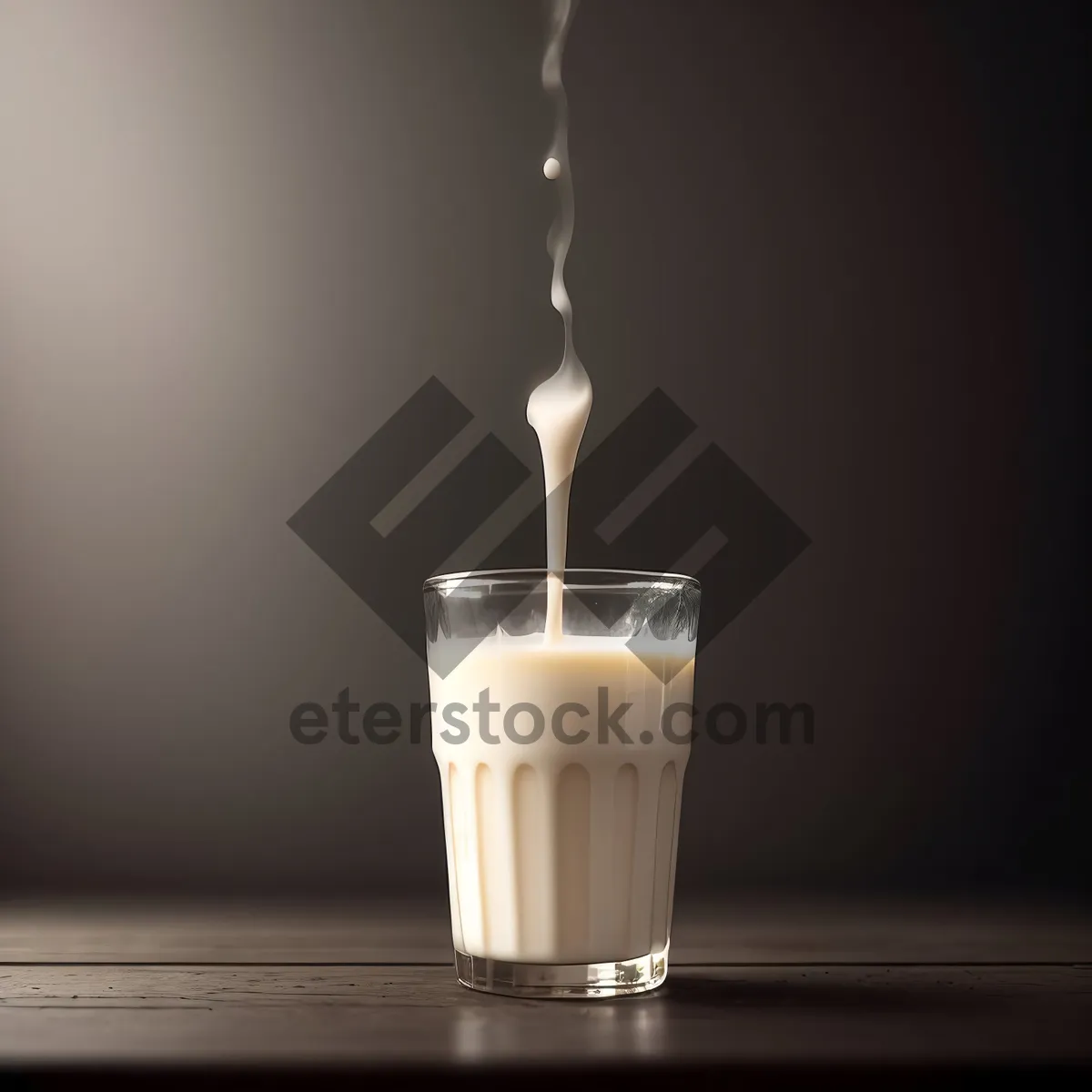 Picture of Refreshing Cocktail with Milk, Vodka, and Ice