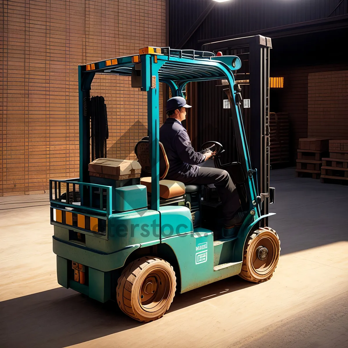Picture of Efficient Warehouse Forklift Transportation