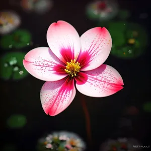 Blooming Pink Petals in Summer Garden