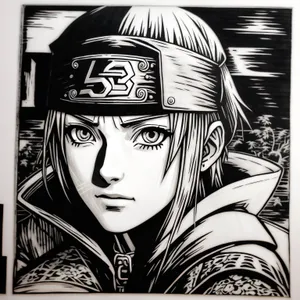 Fashionable Cartoon Face Artwork