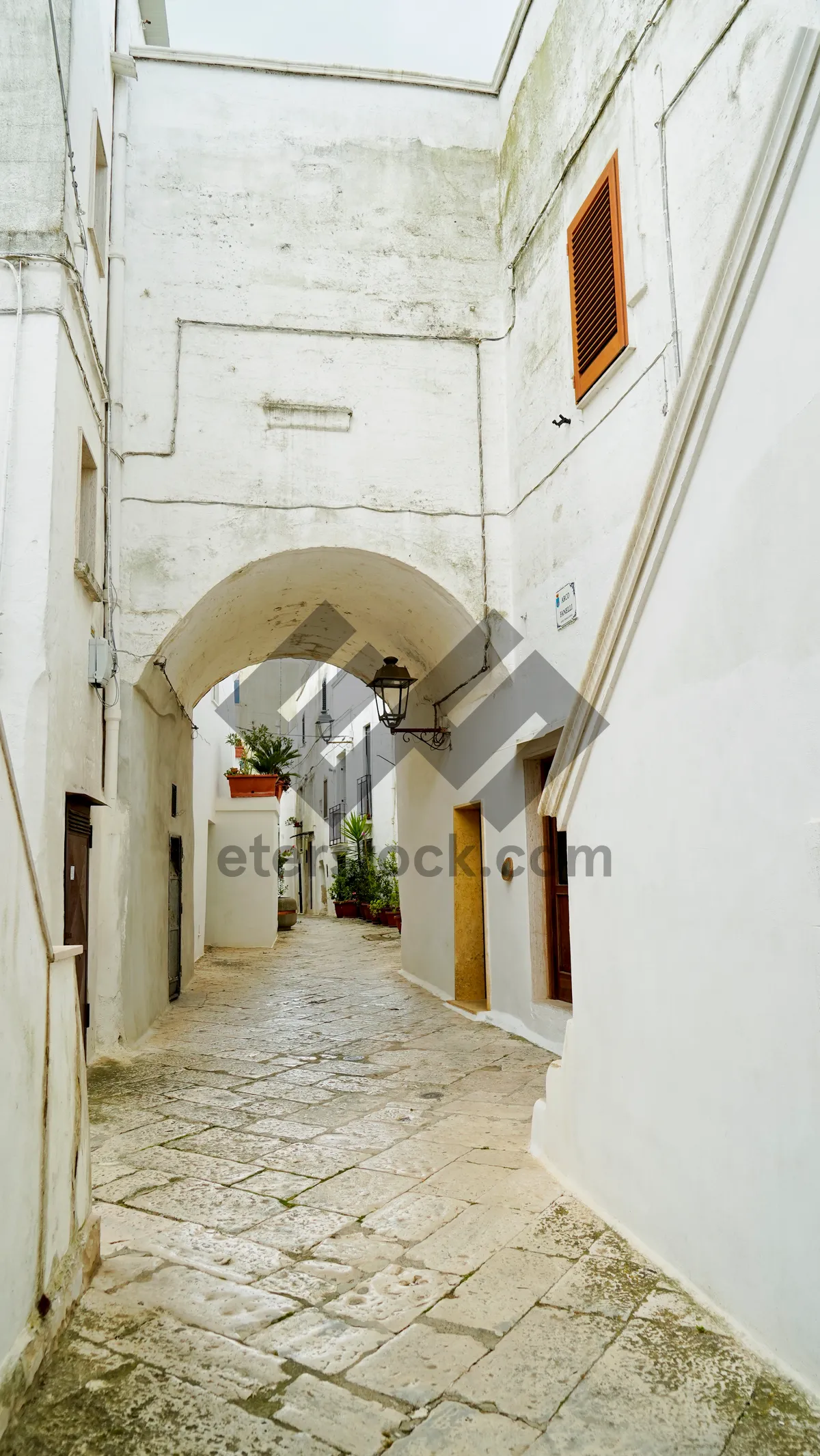 Picture of ancient monastery architecture in historic city street