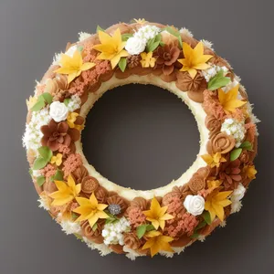 Delicious Friedcake with Sunflower Floral Decoration