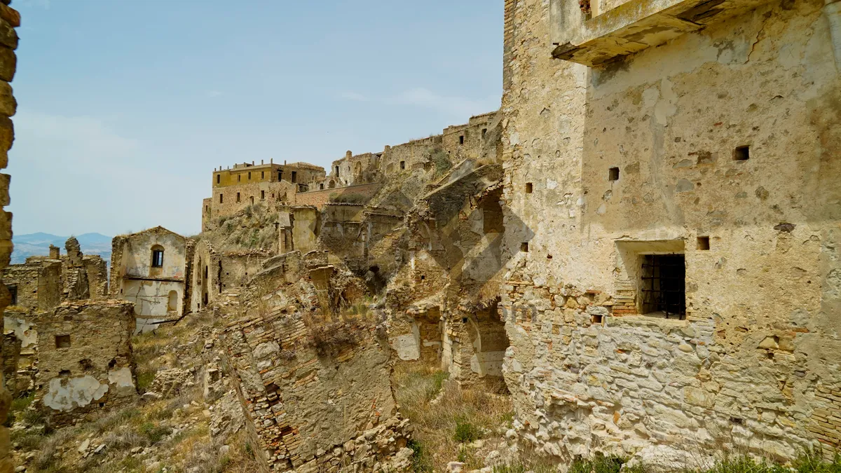 Picture of Historic fortress against blue sky - Travel landmark photo