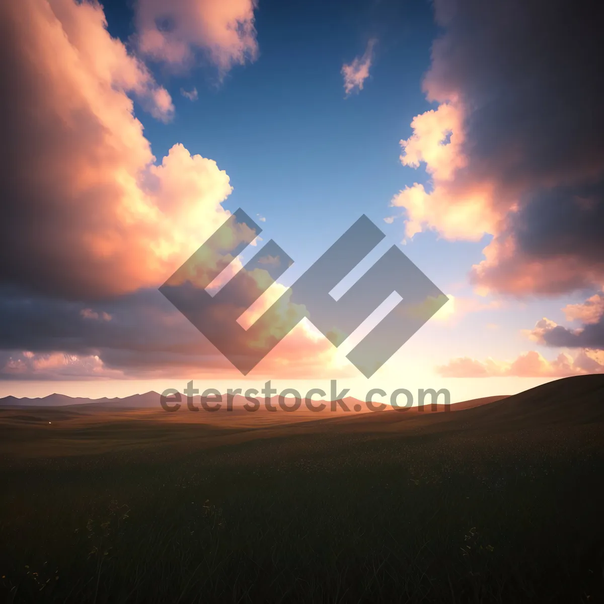 Picture of Vibrant Sunset Over Majestic Horizon