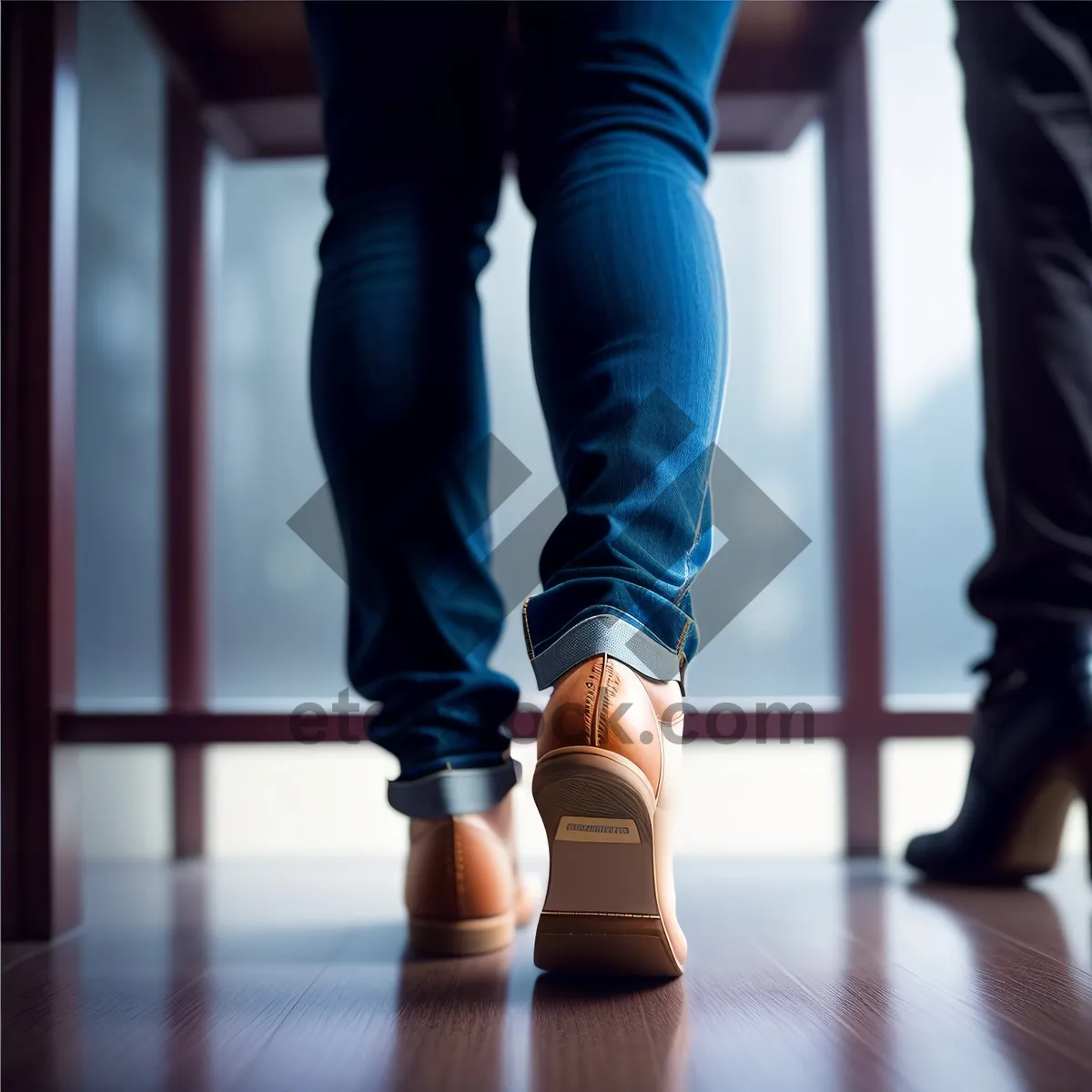 Picture of Active Man Wearing Skateboard Knee Pad