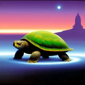Slow-moving Shell Explorer: Loggerhead Sea Turtle in Water