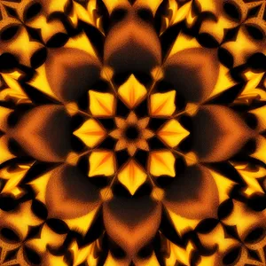 Sunflower Honeycomb: Vibrant Fractal Structure