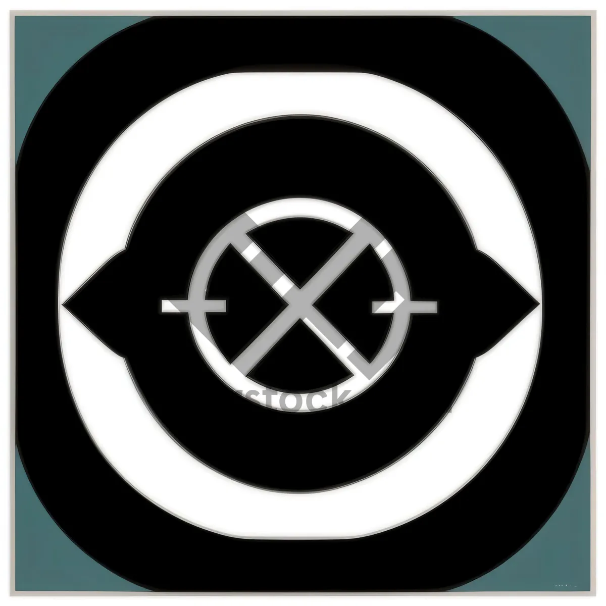 Picture of Glossy Black Tire Icon - Warning Symbol