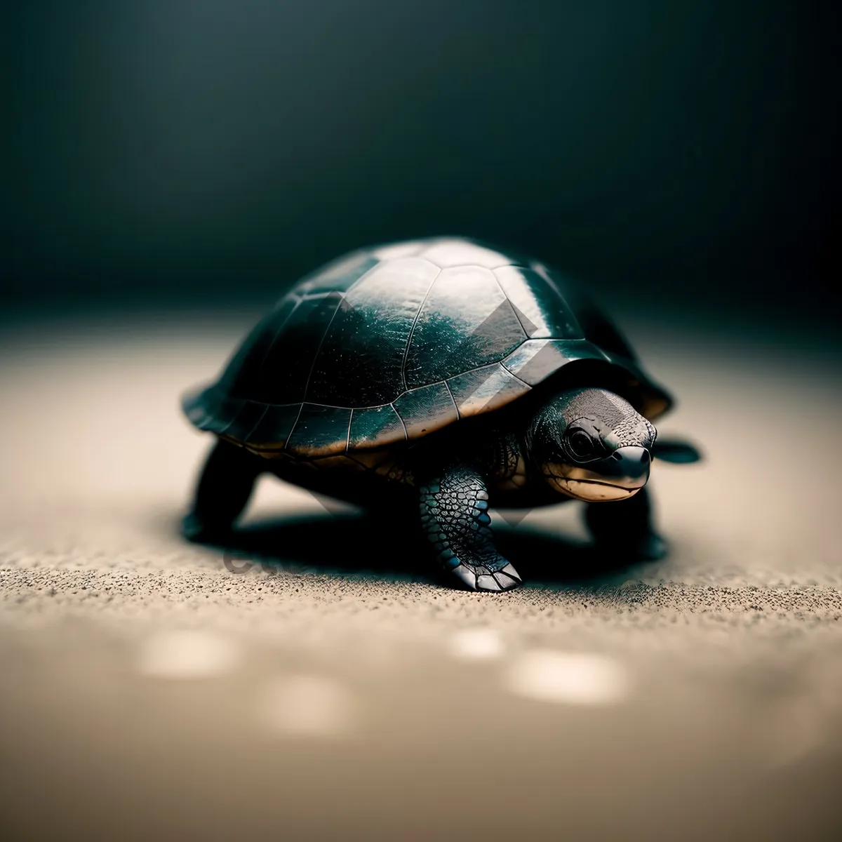 Picture of Slow-crawling terrapin and dung beetle