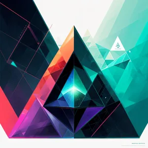 Geometric Rainbow Gradient Artwork