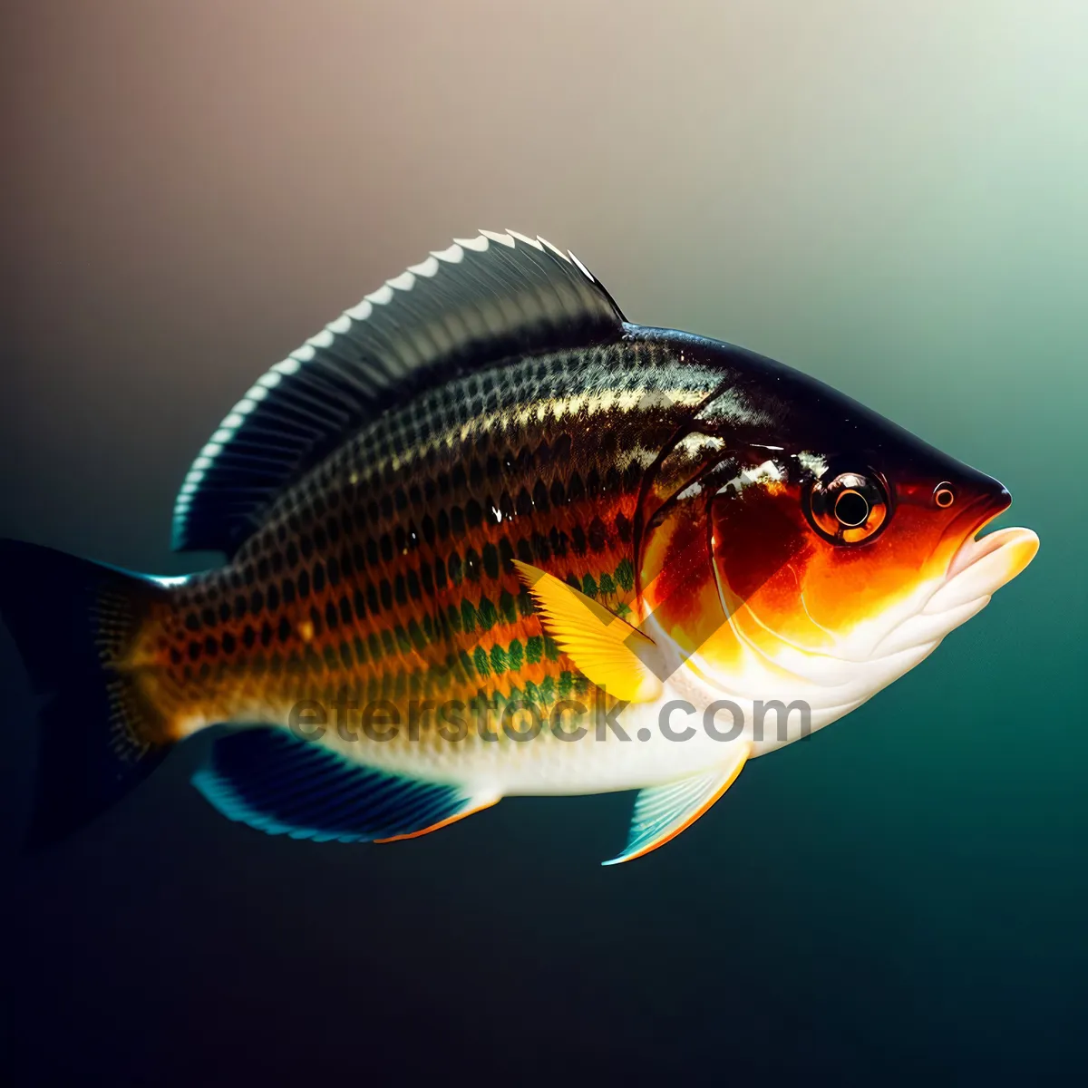 Picture of Golden Fin in Underwater Aquarium