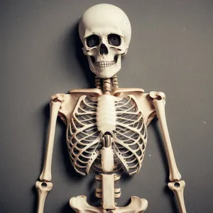 Spooky Skeleton in Terrifying Pose: Anatomical Horror