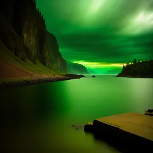 Serene Sunset Reflection on Calm Sea