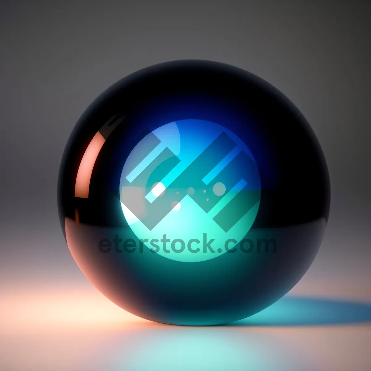 Picture of Shiny Black Glass Button Icon Set