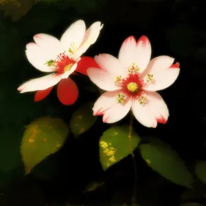 Saxifrage Blossom in Summer Garden