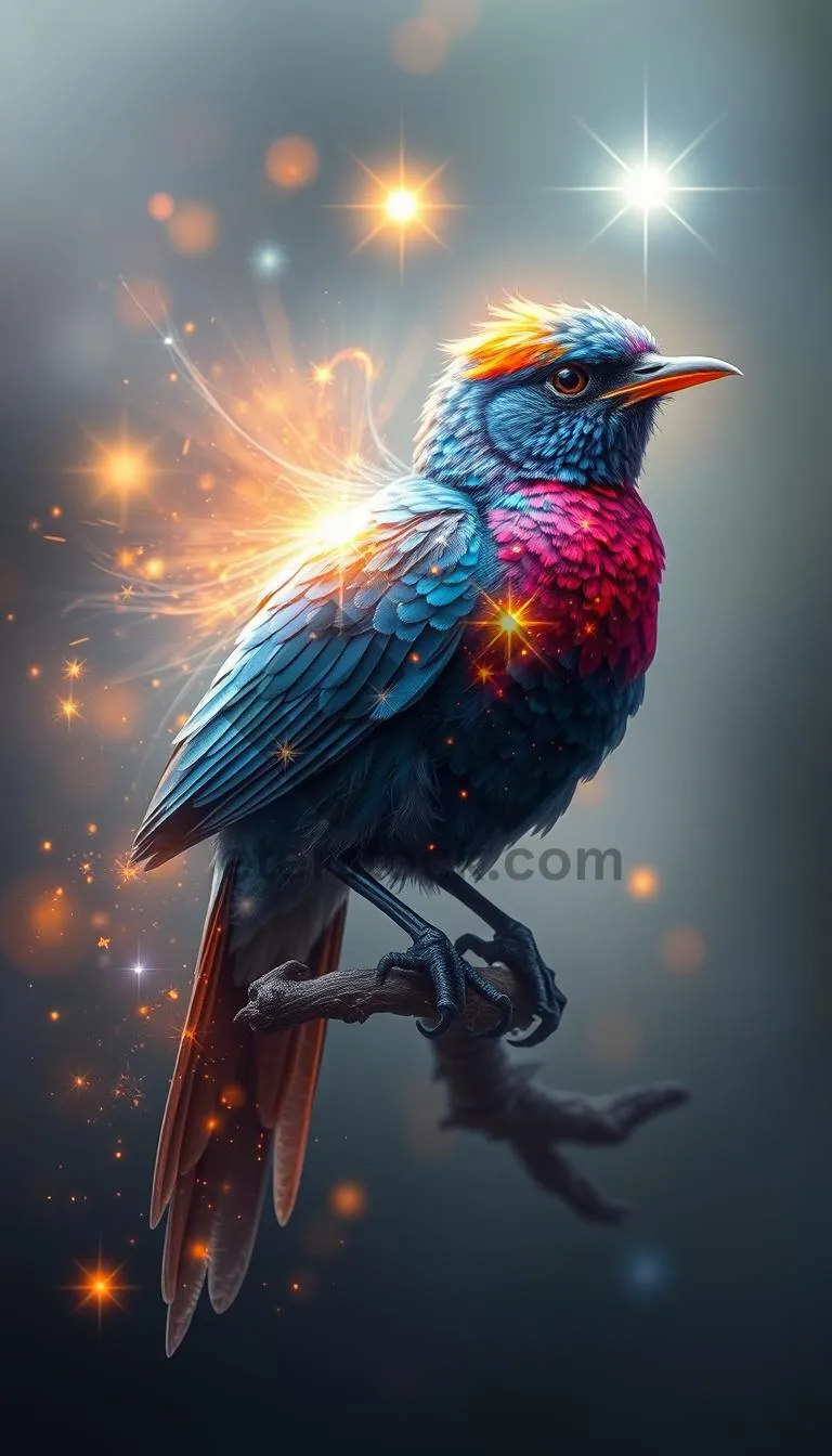 Picture of Wild Bird with Stunning Feathers and Sharp Beak