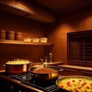 Modern Kitchen Stove in Luxury Home
