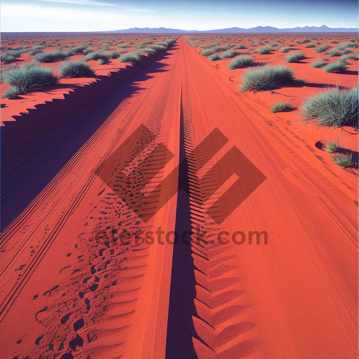 Picture of Serenity on the Sands: Majestic Desert Landscape under Endless Sky