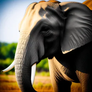 Majestic Tusker in South African Safari Park