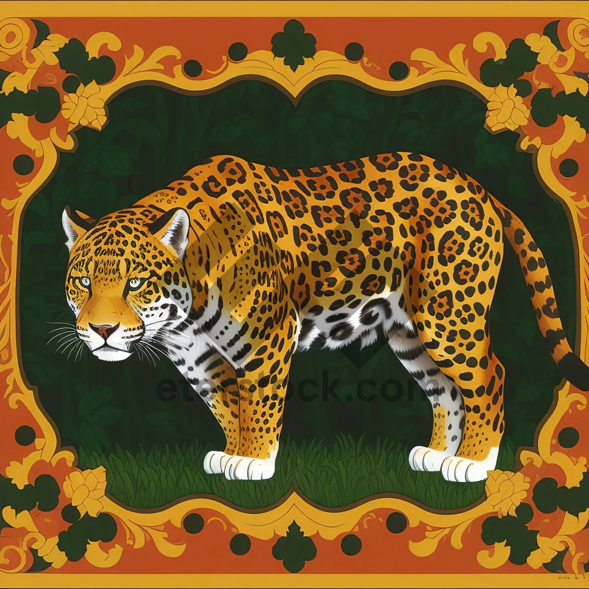 Picture of Majestic Spotted Panther in the Wild