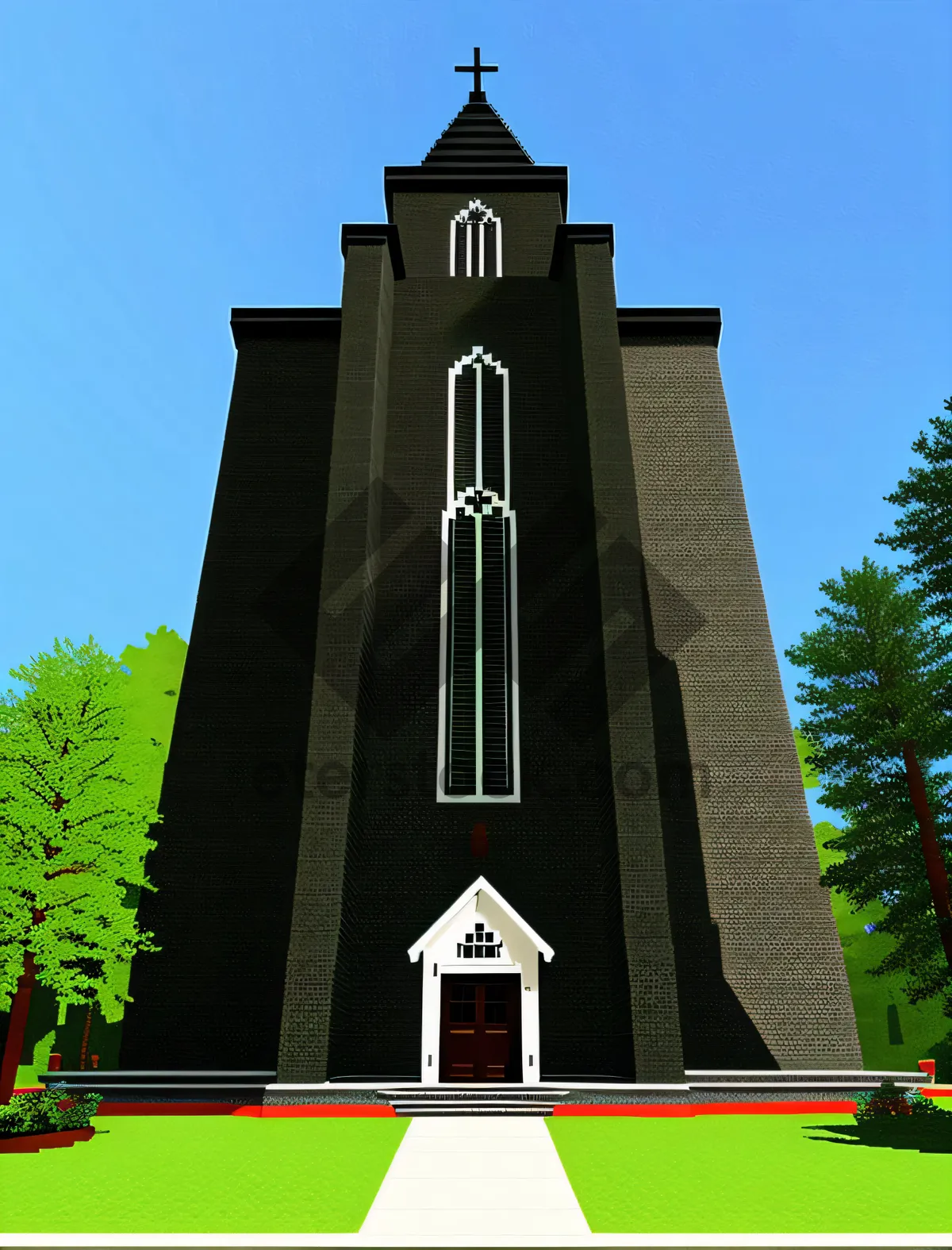 Picture of Historic Cathedral Bell Tower, Symbolizing Faith