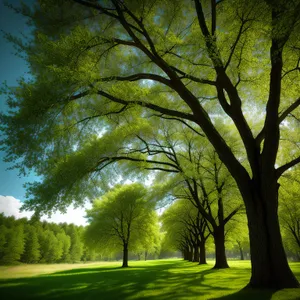 Serene Summer Landscape in a Forest