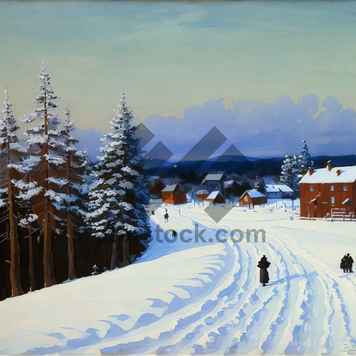 Picture of Winter Wonderland: Majestic Alpine Ski Slope