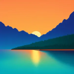 Serene Sunset over Clear Lake