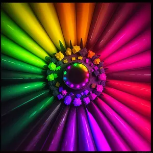 Laser Starlight: Vibrant Digital Art Design