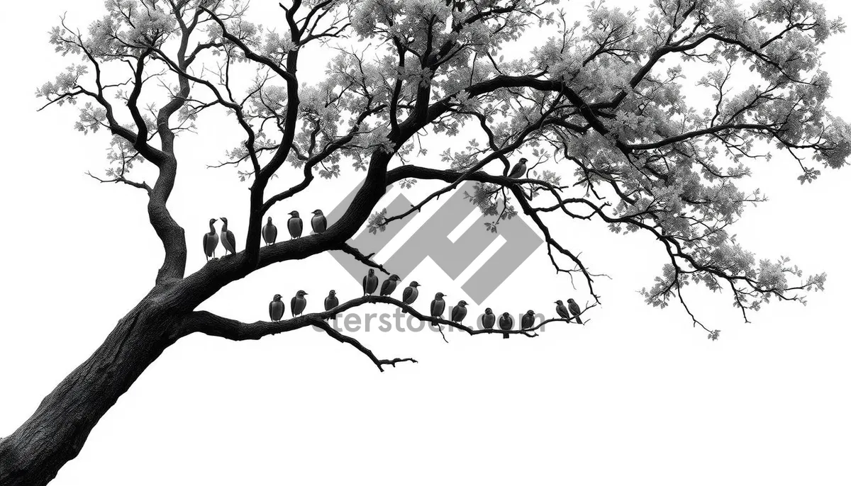 Picture of Winter Oak Tree Branches Against Skylandscape