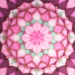 Lilac Geometric Floral Design Tile