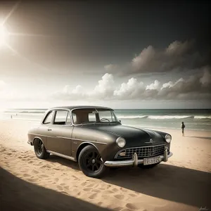 Fast and Furious: Modern Luxury Car on the Beach